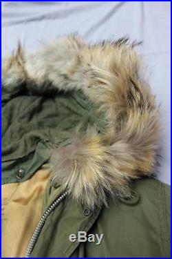 WW2 Korean War Military M 1951 Army Air Force Fishtail Parka Shell Coat Jacket L