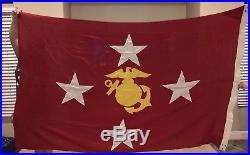 WW2/Korean War era USMC Commandant Flag size 4, Heavy Lead Grommets