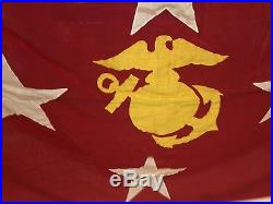 WW2/Korean War era USMC Commandant Flag size 4, Heavy Lead Grommets