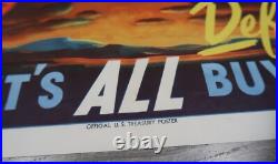WW2 US propaganda poster Now Let's All Buy Defense Bonds korean war drive flag