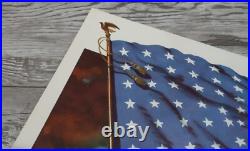 WW2 US propaganda poster Now Let's All Buy Defense Bonds korean war drive flag