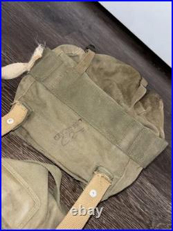 WW2 WWII Korean War Saddle Bag Makeshift US Army Bags Rare Cool Vintage