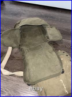 WW2 WWII Korean War Saddle Bag Makeshift US Army Bags Rare Cool Vintage WW2 WWII Korean War Saddle Bag Makeshift US Army Bags Rare Cool Vintage
