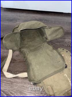 WW2 WWII Korean War Saddle Bag Makeshift US Army Bags Rare Cool Vintage