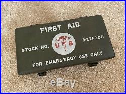 WW2 and Korean War Willys Jeep Ford MB GPW First Aid Kit With Contents NOS RARE