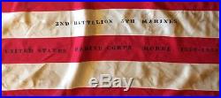WWII 2nd BN, 5th Marines Regimental Battle Flag & UN Flag Korean War 1950-1953