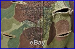 WWII/KOREAN WAR US MARINE CORPS M1 COMBAT HELMET withDATED CAMOUFLAGED COVER