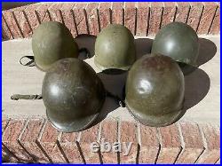 WWII Korean/ Vietnam War US Original M1 Helmet and liner Lot