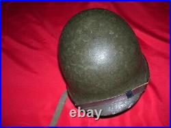 WWII Korean War 326th Medical 82nd Airborne Painted Jump Helmet with Liner