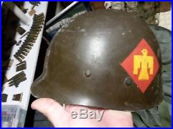 WWII Korean War 45th division MSA helmet liner