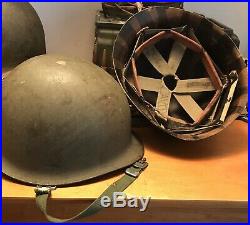 WWII/Korean War Helmet And Liner