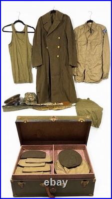 WWII Korean War US Army Footlocker Grouping Complete Lot
