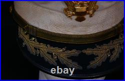 WWII Korean War US Army Senior Officers Dress Summer White Service Visor Hat