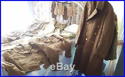 WWII Korean War Uniforms ID'd Soldier 50+ pc Eisenhower Jacket Long Wool Coat