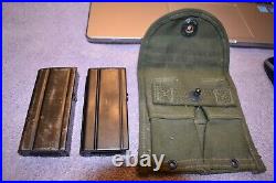 WWII M1 carbine magazines and Korean war era pouch