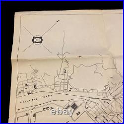 WWII U. S. Army Military Personnel Detailed Fusan Korea Map