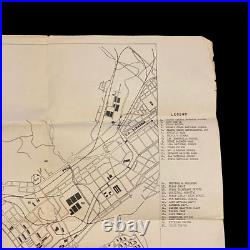 WWII U. S. Army Military Personnel Detailed Fusan Korea Map