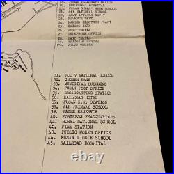 WWII U. S. Army Military Personnel Detailed Fusan Korea Map