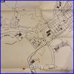 WWII U. S. Army Military Personnel Detailed Fusan Korea Map
