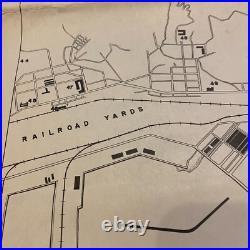 WWII U. S. Army Military Personnel Detailed Fusan Korea Map