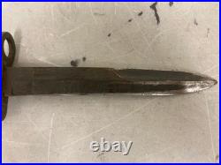 WWII US Military M3 Camillus Trench Knife Blade Marked + Sheath 4th Var D1021