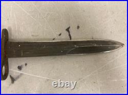 WWII US Military M3 Camillus Trench Knife Blade Marked + Sheath 4th Var D1021