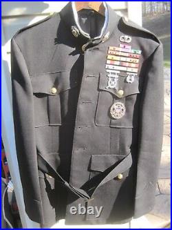 WWII thru Korean War USMC Colonels Dress Blue Uniform With Ribbons and Insignia