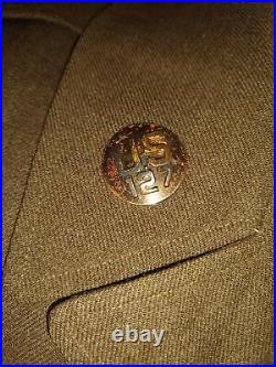 World War 2 US Army Uniform 127th Airborne Engineer Battalion/ US 127 Lapel Pi