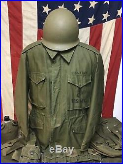 World War Two, Korean War, post Korea U. S. Army field gear with M51 USMC Jacket