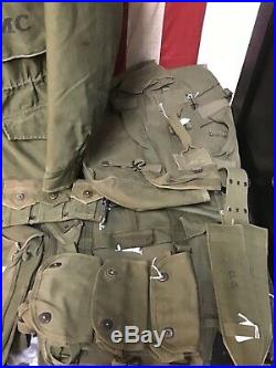 World War Two, Korean War, post Korea U. S. Army field gear with M51 USMC Jacket