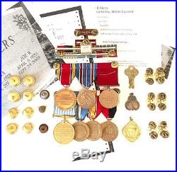 Ww2 Usn Good Conduct Medal Group Joe B. Akers American Victory Korean War Group