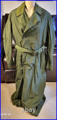 Ww2 Wwii Us Army Korean War M1950 Overcoat Trench Coat Od Green Wool Liner 36l