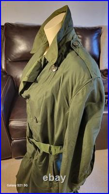 Ww2 Wwii Us Army Korean War M1950 Overcoat Trench Coat Od Green Wool Liner 36l