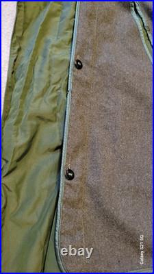 Ww2 Wwii Us Army Korean War M1950 Overcoat Trench Coat Od Green Wool Liner 36l