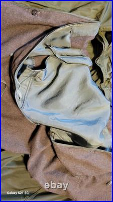 Ww2 Wwii Us Army Korean War M1950 Overcoat Trench Coat Od Green Wool Liner 36l Ww2 Wwii Us Army Korean War M1950 Overcoat Trench Coat Od Green Wool Liner 36l