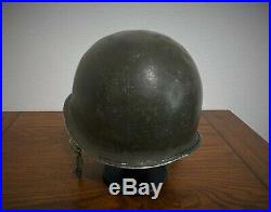 Wwii / Korean War Us M1 Front Seam Helmet Soldered Captain Bars