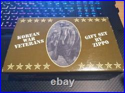 Zippo Korean War Veterans new in tin 2 Lighters